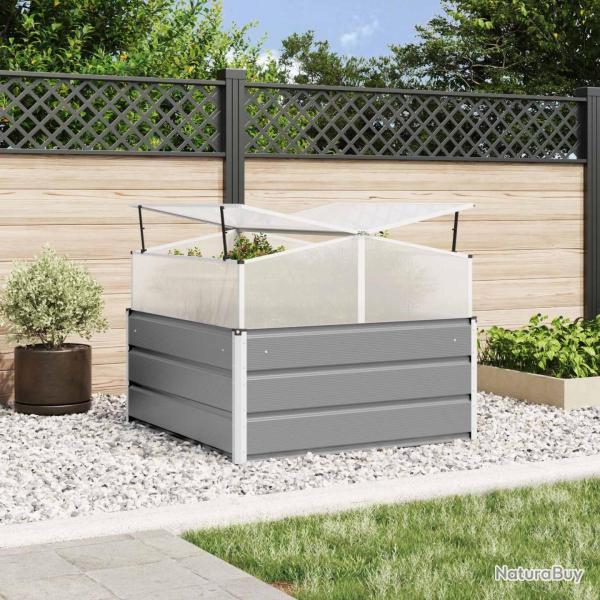 Jardini�re Gris clair 100 x 100 x 77 cm Acier galvanis�