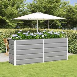 Jardini&egrave;re Gris clair 195 x 50 x 75 cm Acier galvanis&eacute;