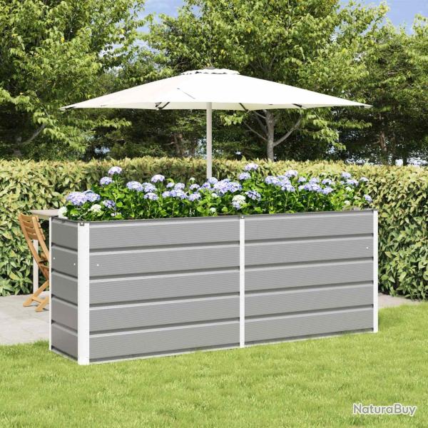 Jardini�re Gris clair 195 x 50 x 75 cm Acier galvanis�
