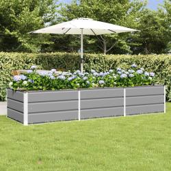 Jardini&egrave;re Gris clair 240 x 80 x 45 cm Acier