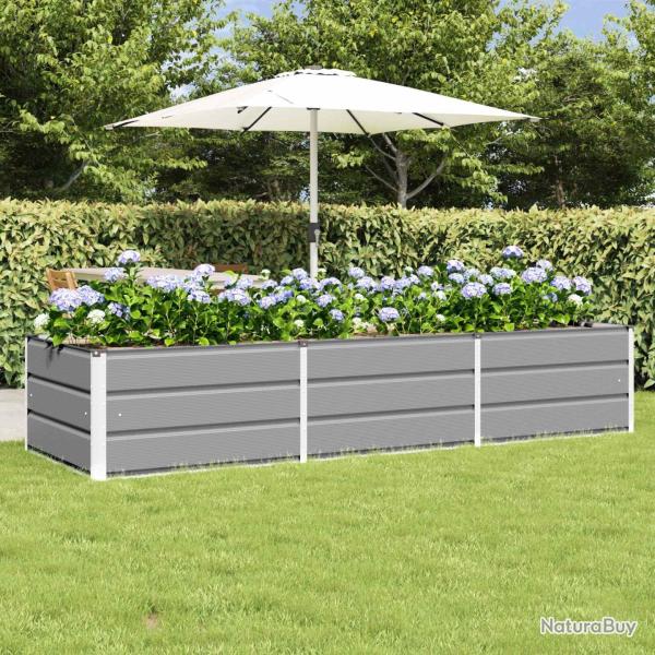 Jardini�re Gris clair 240 x 80 x 45 cm Acier