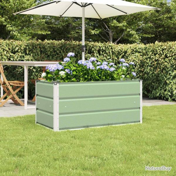 Jardini�re Vert pastel 100 x 50 x 45 cm Acier galvanis�