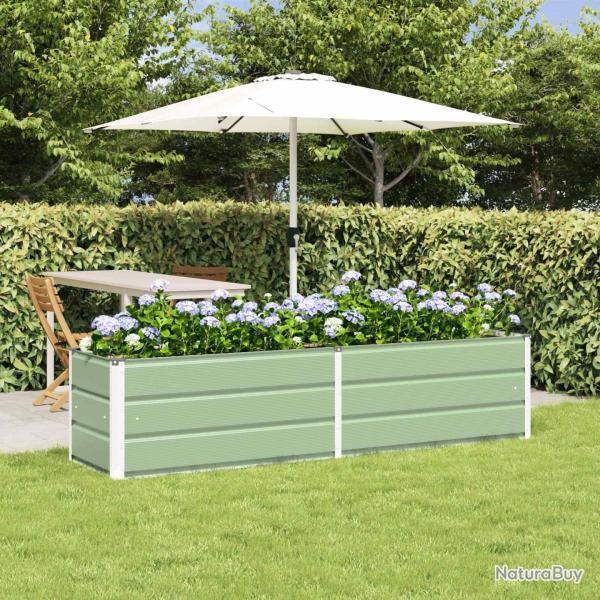 Jardini�re Vert pastel 195 x 50 x 45 cm Acier galvanis�