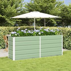 Jardini&egrave;re Vert pastel 195 x 50 x 77 cm Acier galvanis&eacute;