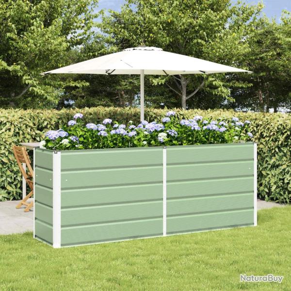 Jardini�re Vert pastel 195 x 50 x 77 cm Acier galvanis�