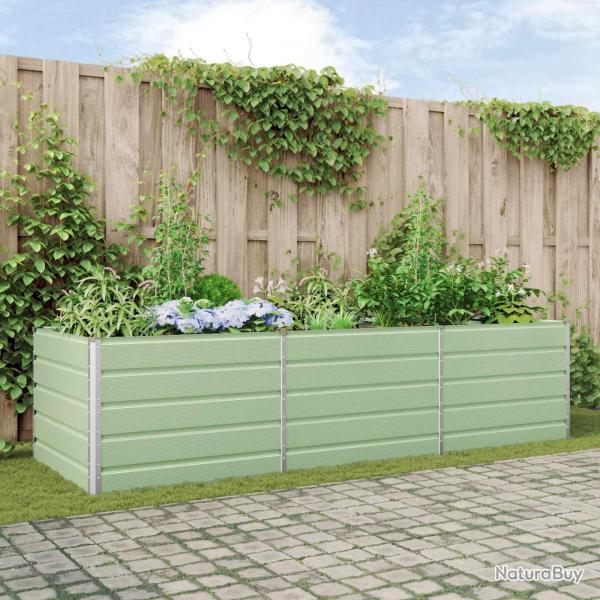 Jardini�re Vert pastel 290 x 100 x 75 cm Acier galvanis�