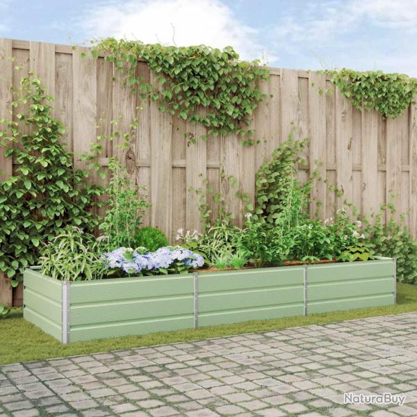 Jardini�re Vert pastel 290 x 100 x 45 cm Acier galvanis�