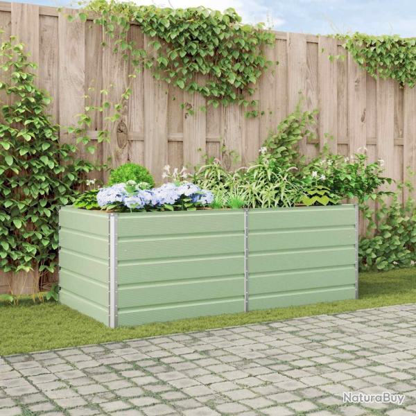 Jardini�re Vert pastel 195 x 100 x 75 cm Acier galvanis�