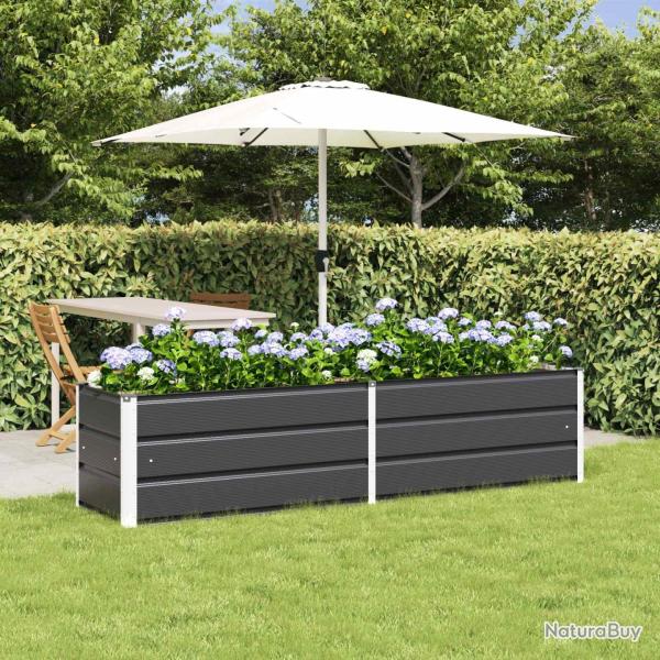 Jardini�re Anthracite 195 x 50 x 45 cm Acier galvanis�