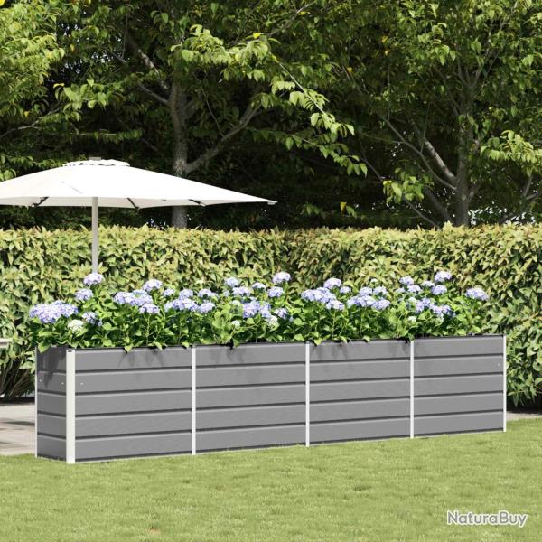 Jardini�re Gris clair 385 x 50 x 75 cm Acier galvanis�