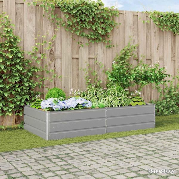 Jardini�re Gris clair 195 x 100 x 45 cm Acier galvanis�