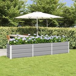 Jardini&egrave;re Gris clair 240 x 40 x 45 cm Acier