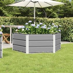 Jardini&egrave;re Gris clair 129 x 129 x 45 cm Acier