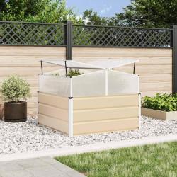 Jardini&egrave;re Ivoire 100 x 100 x 77 cm Acier galvanis&eacute;