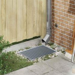 Grille Argent 50 x 35 x 2 cm Acier galvanis&eacute; &agrave; chaud