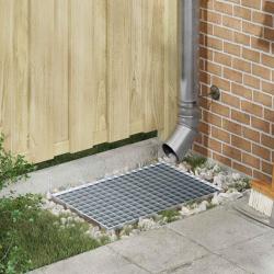 Grille Argent 60 x 40 x 2 cm Acier galvanis&eacute; &agrave; chaud