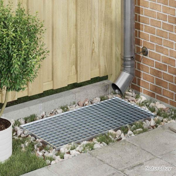 Grille Argent 80 x 40 x 2 cm Acier galvanis� � chaud
