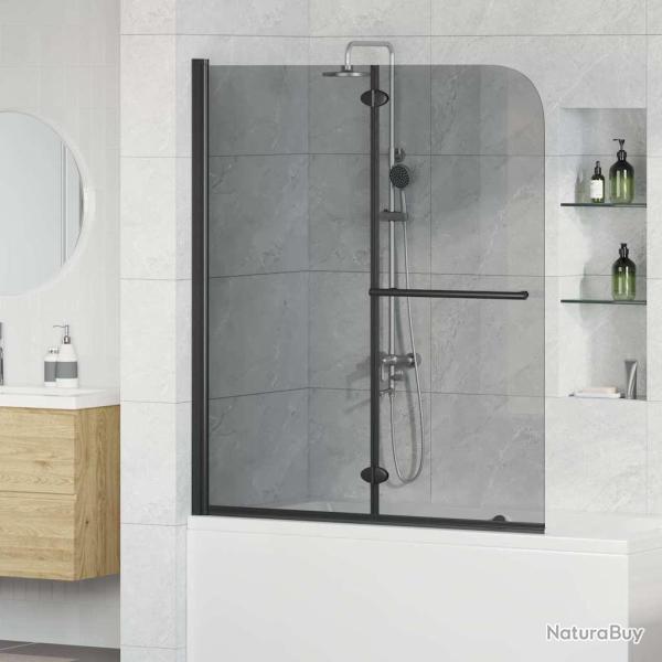 Enceinte de Douche Noir 95 x 140 cm Verre ESG et aluminium