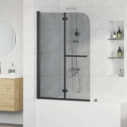 Enceinte de Douche Noir 120 x 140 cm Verre ESG et aluminium