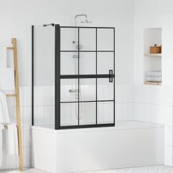 &Eacute;cran de douche de bain Noir et Transparent 80 x 68 x 128 cm