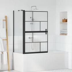 &Eacute;cran de douche de bain Noir et Transparent 80 x 68 x 128 cm