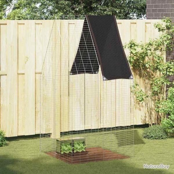 Cage pour lapins Argent� 100 x 100 x 210 cm Acier galvanis�