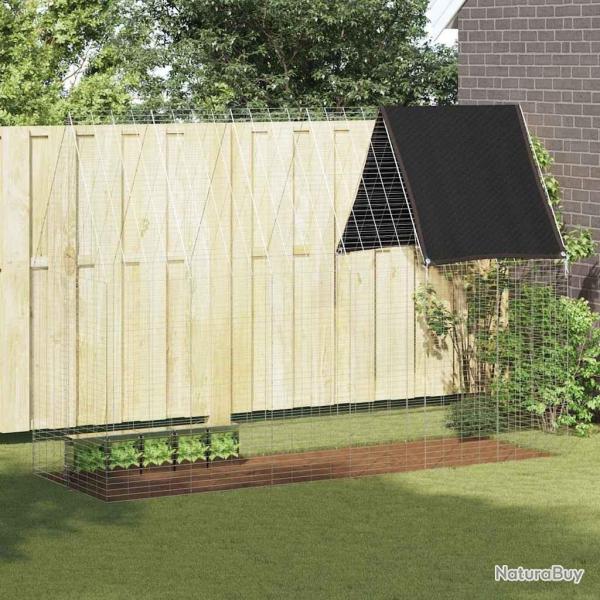 Cage pour lapins Argent� 300 x 100 x 210 cm Acier galvanis�