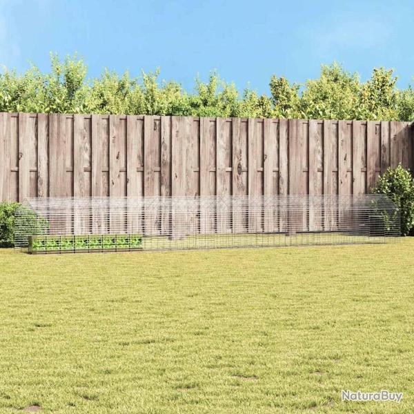 Cage pour lapins Argent 600 x 78 x 78 cm Acier galvanis�