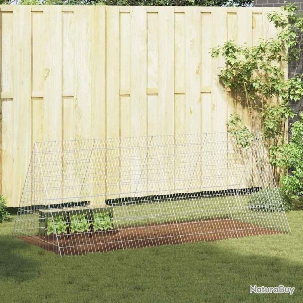 Cage pour lapins Argent 215 x 100 x 85 cm Acier galvanis�