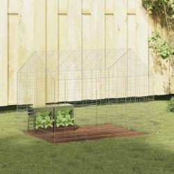 Cage pour lapins Argent 100 x 78 x 78 cm Acier galvanis&eacute;