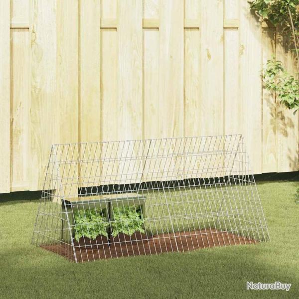 Cage pour lapins Argent 110 x 55 x 55 cm Acier galvanis�