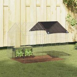 Cage pour lapins Argent 100 x 78 x 78 cm Acier galvanis&eacute;