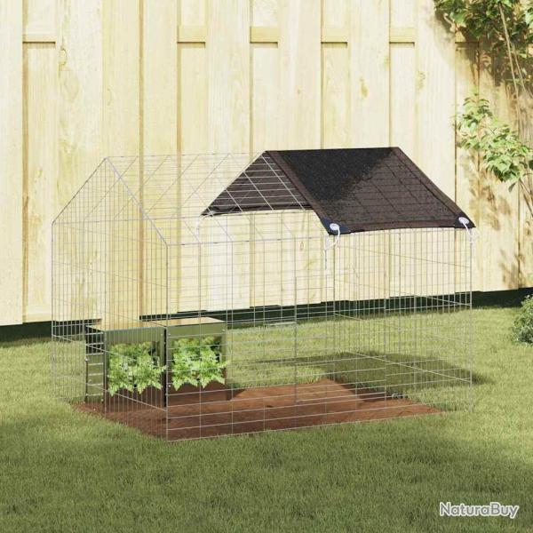 Cage pour lapins Argent 100 x 78 x 78 cm Acier galvanis�