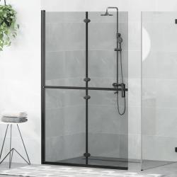 Paroi de douche &agrave; l'italienne Noir 120 x 6,5 x 190 cm