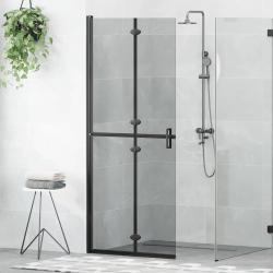 Paroi de douche &agrave; l'italienne Noir 80 x 6,5 x 190 cm