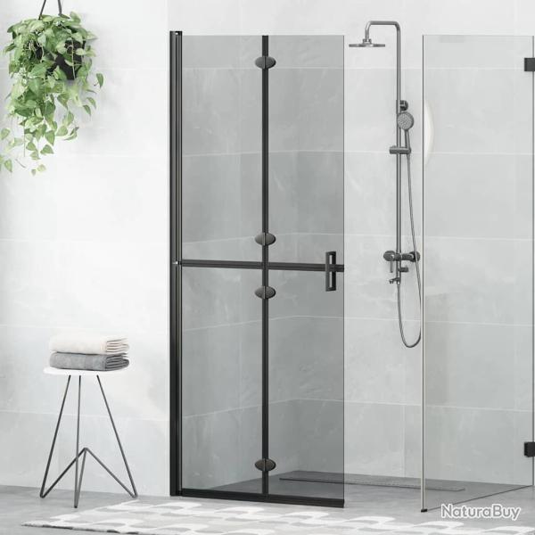 Paroi de douche � l'italienne Noir 80 x 6,5 x 190 cm