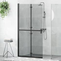 Paroi de douche &agrave; l'italienne Noir 100 x 6,5 x 190 cm