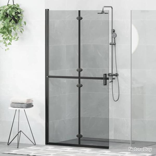 Paroi de douche � l'italienne Noir 100 x 6,5 x 190 cm