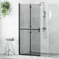 Paroi de douche &agrave; l'italienne Noir 90 x 6.5 x 190 cm