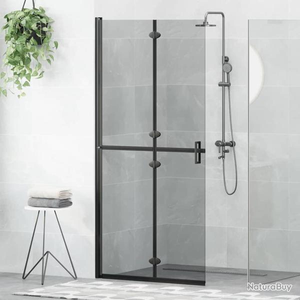 Paroi de douche � l'italienne Noir 90 x 6.5 x 190 cm