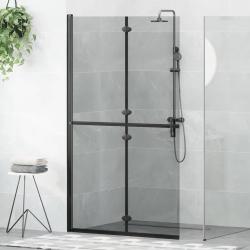 Paroi de douche &agrave; l'italienne Noir 110 x 6,5 x 190 cm