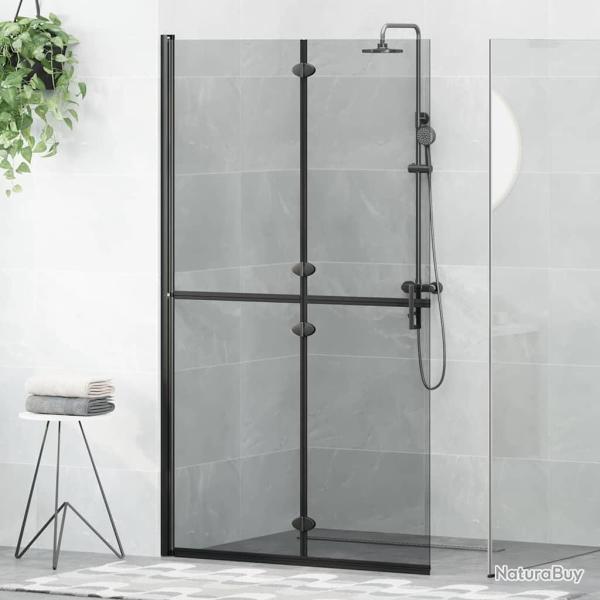 Paroi de douche � l'italienne Noir 110 x 6,5 x 190 cm