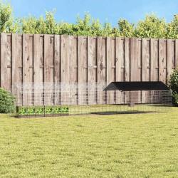 Cage pour lapins Argent 400 x 78 x 78 cm Acier galvanis&eacute;