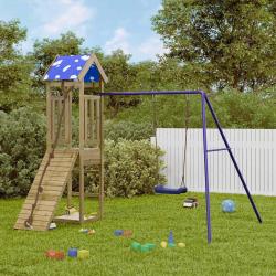 Aire de jeux d'ext&eacute;rieur bois de pin impr&eacute;gn&eacute;