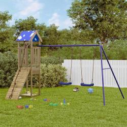 Aire de jeux d'ext&eacute;rieur bois de pin impr&eacute;gn&eacute;