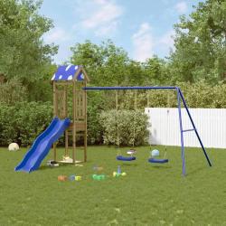 Aire de jeux d'ext&eacute;rieur bois de pin impr&eacute;gn&eacute;