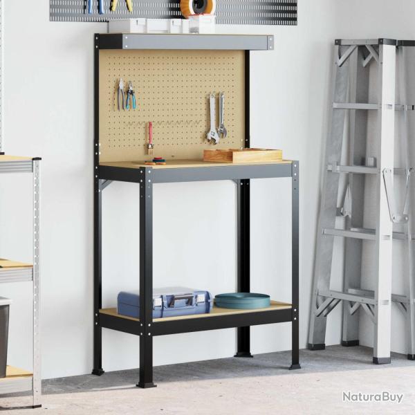 Atelier Noir 81 x 41 x 145 cm Bois d'ing�nierie et m�tal