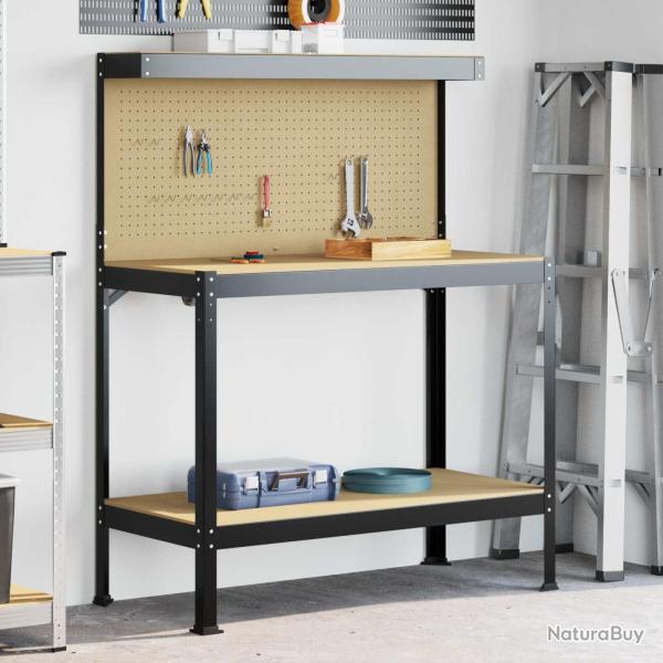 Atelier Noir 114 x 54 x 145 cm Bois d'ing�nierie et m�tal