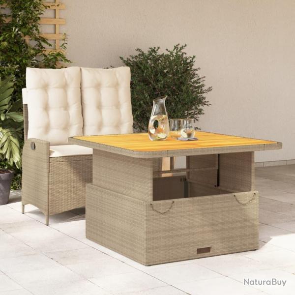 Ensemble � manger de jardin et coussins 2 pcs beige poly rotin