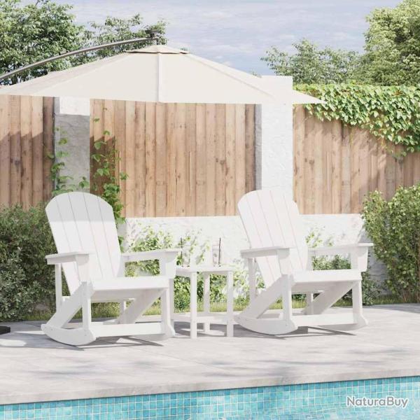 Chaises Ber�antes Adirondack 2 pcs Blanc HDPE